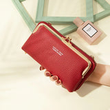 Litchi Pattern Large Capacity Shoulder Messenger Bag Wallet Female