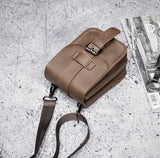 Men's Waist Bag PU Leather Multi-function Chest Bag