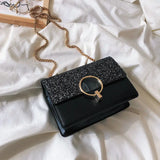 Sequin Small Square Bag All-Match Student Messenger Bag