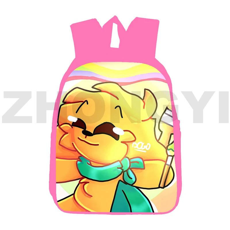 3D Pink Anime Mikecrack Backpack for Teenagers 12/16 Inch