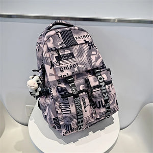 Anime School Bag for Boys Girls Large Capacity School Backpack