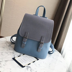 Retro Patchwork Backpack Women Square Travel Bag Vintage Casual Y2K