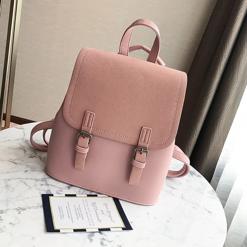 Retro Patchwork Backpack Women Square Travel Bag Vintage Casual Y2K