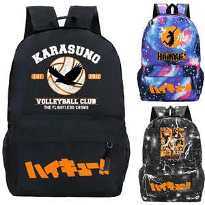 Haikyuu Anime Backpack for School Boys Volleyball Teens Bookbag