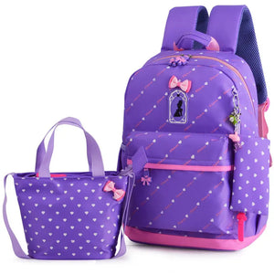 Kids Travel Backpack Shoulder Bag School Bags Girls Rucksack 3Pcs/set