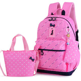 Kids Travel Backpack Shoulder Bag School Bags Girls Rucksack 3Pcs/set