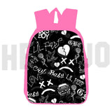 Lil Peep Backpack School Bag 16 Inch Pink Softback