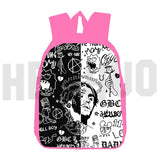 Lil Peep Backpack School Bag 16 Inch Pink Softback