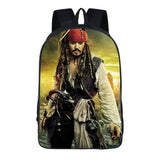 Skull Backpack School Kids Bags Boy Child Pirates of Caribbean Jack Sparrow