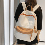Solid Shopping Bag Teenagers School Bags Large Bookbag High Women Travel Backpac