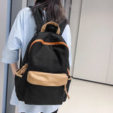 Solid Shopping Bag Teenagers School Bags Large Bookbag High Women Travel Backpac