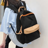 Solid Shopping Bag Teenagers School Bags Large Bookbag High Women Travel Backpac