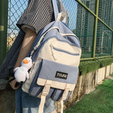 Functional Leisure Backpack for Girls Boys Unisex Travel Knapsack