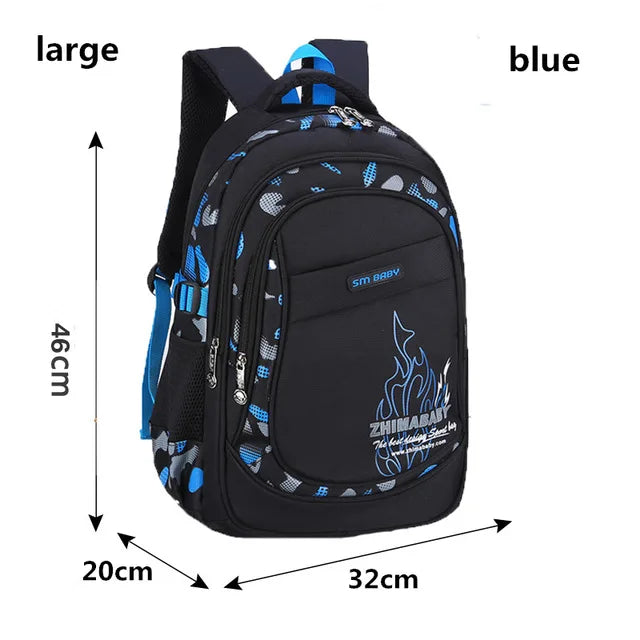 Children's Orthopedic School Bags For Boys Lightweight Nylon Student Schoolbags