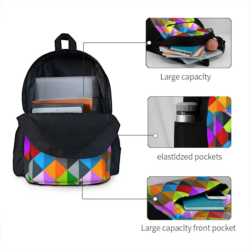 Colorful Zipper Backpacks for Men and Women