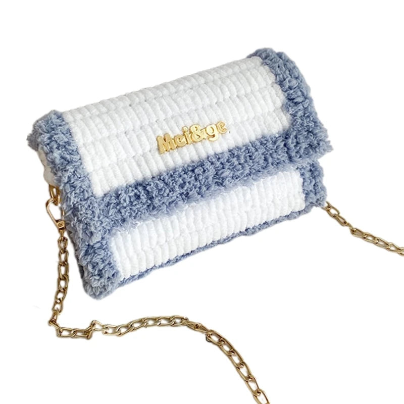 DIY Weaving Bag Kit Mesh Cloth Wool Material Set