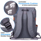 Vintage Laptop Backpack USB Charging Port Lightweight School Bag