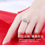 Moissanite Ring US Classic Square Bag Micro Inlay