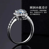Moissanite Ring US Classic Square Bag Micro Inlay