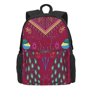 Mollymauk Tealeaf Print Backpack Unisex Man Woman Bag