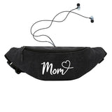 Mom Printed Waist Bag Fanny Pack Casual Money Phone Belt Bag