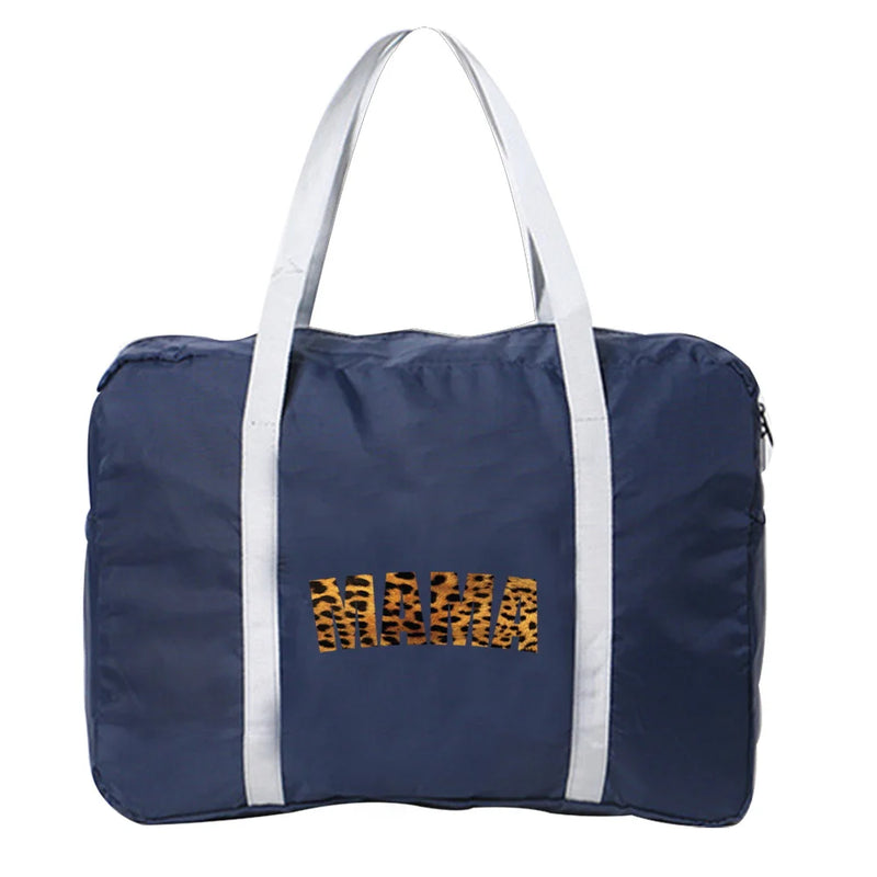 Mom Series Printed Travel Bags Large Capacity Bag Nylon Foldable Luggage Water P