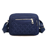 Mommy Bag Embroidered Thread Lingge Shoulder Handbag