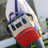 Large Capacity Waterproof Canvas Backpack for Student School Travel
