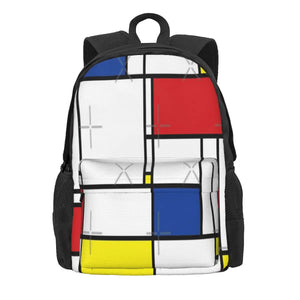 Mondrian Minimalist De Stijl Modern Backpacks Men's Bags For Women
