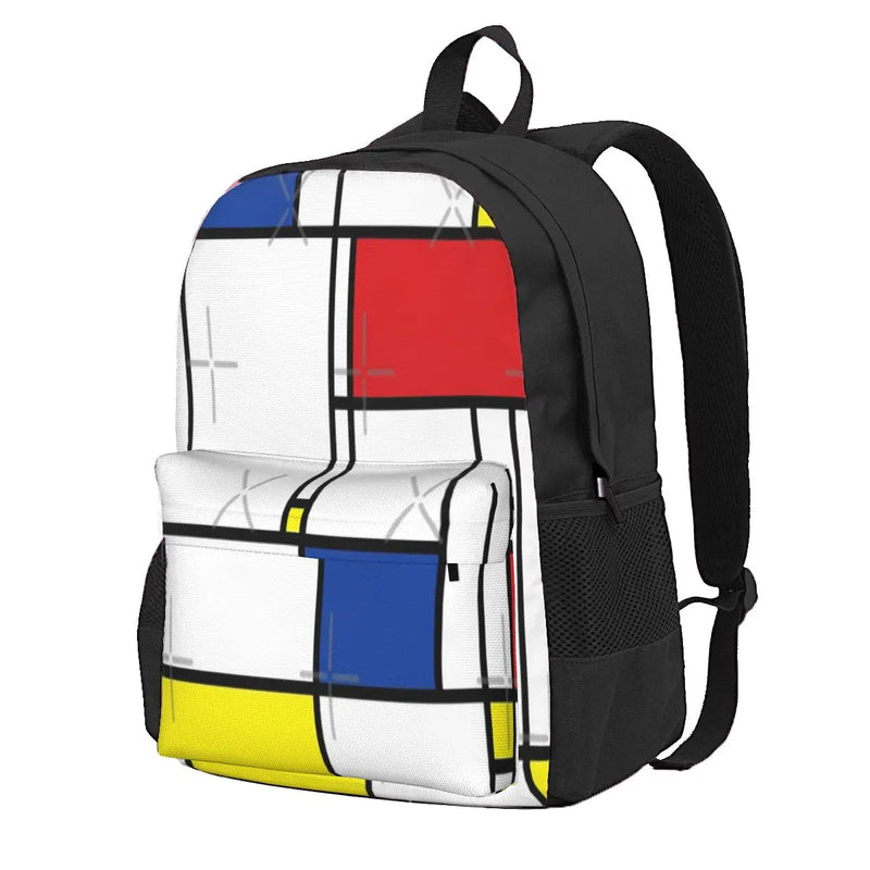 Mondrian Minimalist De Stijl Modern Backpacks Men's Bags For Women