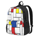 Mondrian Minimalist De Stijl Modern 3 Backpacks Men's Backpacks Bags For Women