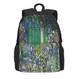 Monet's Garden Door Painting Backpack