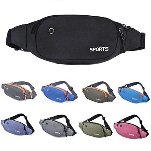 Pink Money Belt Nylon Waist Pack Chest Bag for Men Women