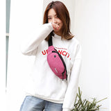 Pink Money Belt Nylon Waist Pack Chest Bag for Men Women