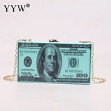 Rhinestone Money Clutch Evening Bag