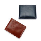 Monogrammed Cow Leather Men Bifold Card Wallet Waxy Oil Leather Short Wallet