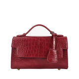 Monogrammed Letters Croc PU Leather Crossbody Chain Shoulder Bag