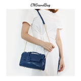 Monogrammed Letters Croc PU Leather Crossbody Chain Shoulder Bag