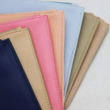 Monogrammed Letters Women PU Saffiano Pouch Vegan Leather Clutch Bag