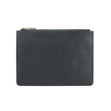 Monogrammed Letters Women PU Saffiano Pouch Vegan Leather Clutch Bag
