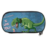 Dinosaur Print Pencil Case for Kids, T. Rex Stationary Bag Boys Girls Gift