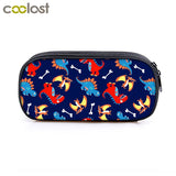 Dino Print Cosmetic Cases Pencil Box T. Rex Kids School Case Stationary