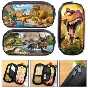 Dino Print Cosmetic Cases Pencil Box T. Rex Kids School Case Stationary