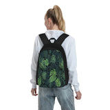 Monstera Leaves Backpacks Zipper Close Men's Women's Bag
