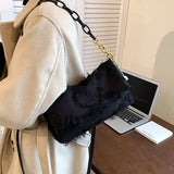 Moods Shoulder Bags Canvas Embroidery Acrylic Chain Crossbody