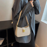 Crocodile Pattern Dual Straps Shoulder Bag