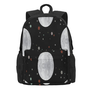Moon 3 Backpacks Men's & Women's Zipper Close Bags