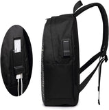 Moon Phase Backpack Travel Laptop College Book Bag USB Charging Port