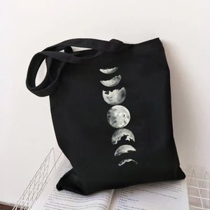 Moon Shoulder Bag Harajuku Shopper Bag Casual Summer Shoulder Funny Bags