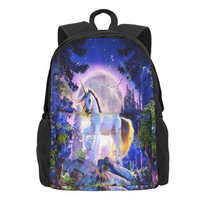 Moonlight Unicorn Backpacks Men's & Women's Retro Kids Backpack